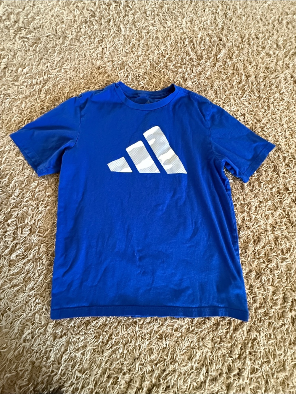 Boys' Adidas Royal Blue Athletic T-Shirt (Size L 14/16)
